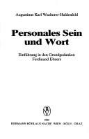 Couverture : Personales Sein und Wort