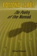 Couverture : Edmond Jabès, the poetry of the nomad