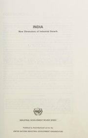 Couverture : India, new dimensions of industrial growth.