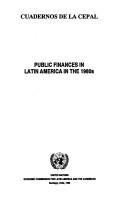 Couverture : Public finances in Latin America in the 1980s.