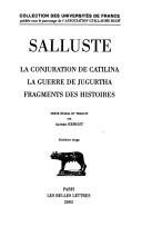 Couverture : Catilina, Jugurtha, fragments des histoires
