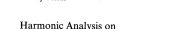 Couverture : Harmonic Analysis on Symmetric Spaces and Applications
