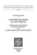 Couverture : Conter de geste au XIVe siècle