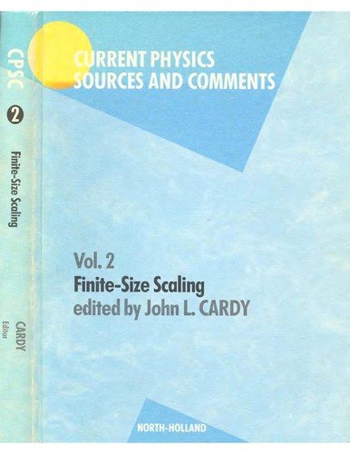 Couverture : Finite-size scaling