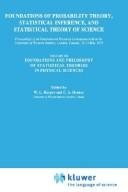 Couverture : Foundations of probability theory, statistical inference, and statistical theories of science