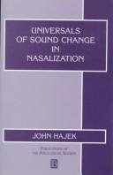 Couverture : Universals of sound change in nasalization