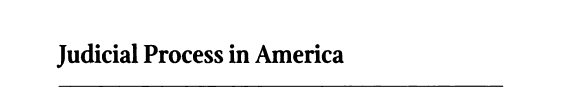 Couverture : Judicial process in America