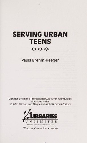 Couverture : Serving urban teens