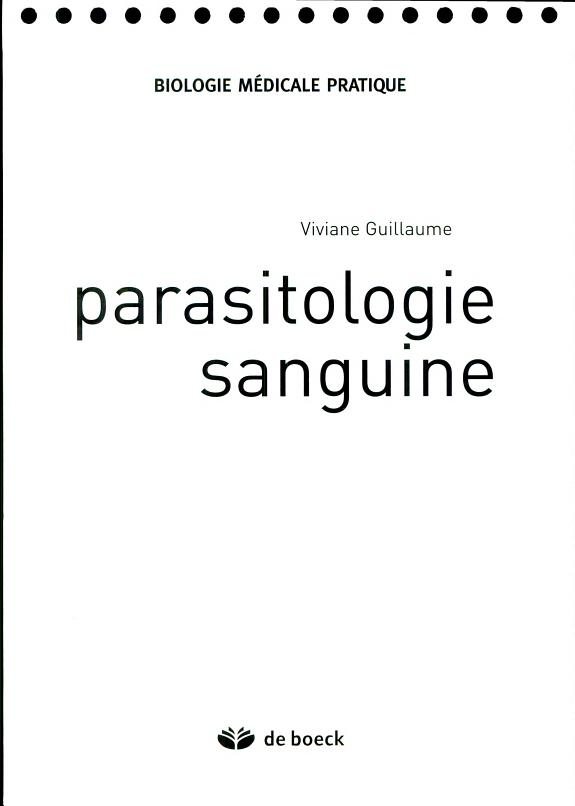 Couverture : Parasitologie sanguine