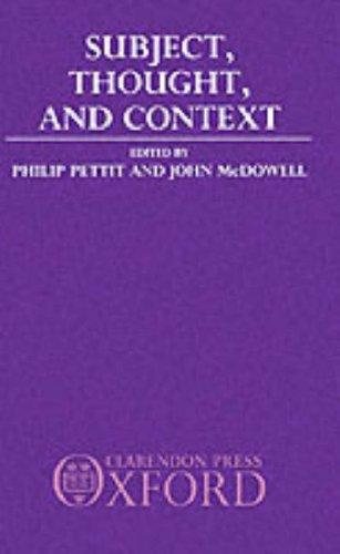 Couverture : Subject, thought, and context
