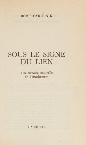 Couverture : Sous le signe du lien