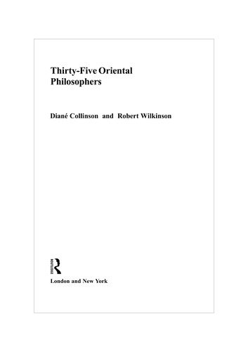 Couverture : Thirty-five oriental philosophers