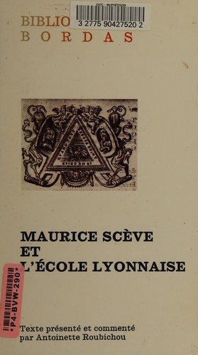 Couverture : Maurice Scève et l'école lyonnaise