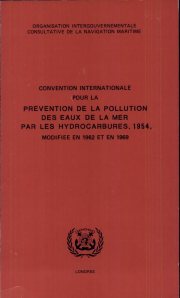 Couverture : Convention internationale pour la prévention de la pollution des eaux de la mer par les hydrocarbures