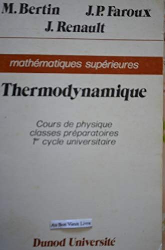 Couverture : Thermodynamique