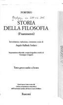 Couverture : Storia della filosofia