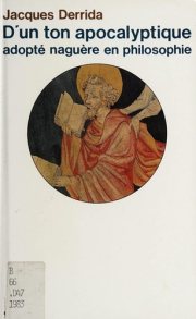 Couverture : D'un ton apocalyptique adopté naguère en philosophie