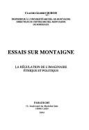 Couverture : Essais sur Montaigne