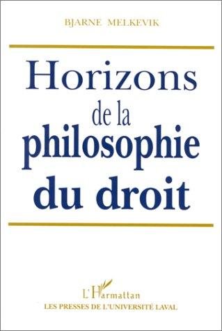 Couverture : Horizons de la philosophie du droit