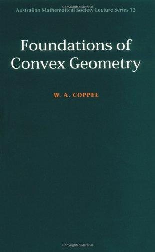 Couverture : Foundations of convex geometry