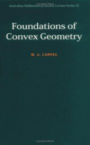 Couverture : Foundations of convex geometry