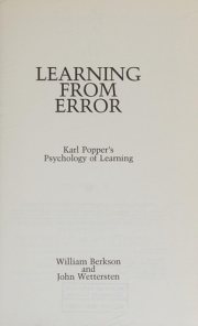 Couverture : Learning from error