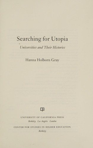 Couverture : Searching for Utopia