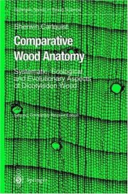 Couverture : Comparative Wood Anatomy