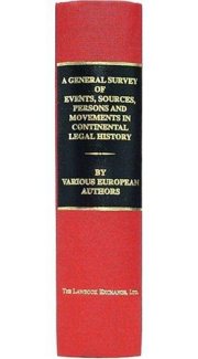 Couverture : A general survey of events, sources, persons and movements in continental legal history