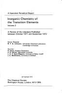 Couverture : Inorganic Chemistry of the Transition Elements (Specialist Periodical Reports)