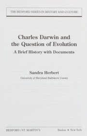 Couverture : Charles Darwin and the question of evolution