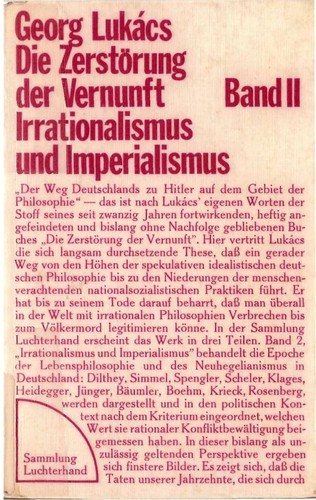 Couverture : Die Zerstörung der Vernunft.
