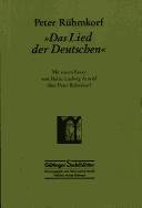 Couverture : Das Lied der Deutschen