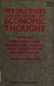 Couverture : Perspectives on the administrative tradition
