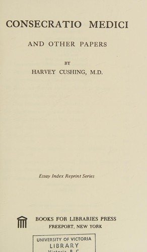 Couverture : Consecratio medici