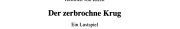 Couverture : Der zerbrochne Krug