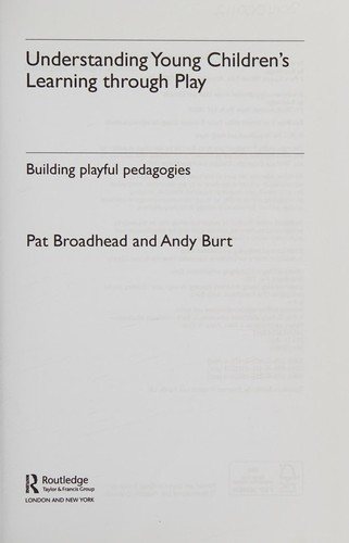 Couverture : Understanding Young Children's Learning Through Play