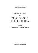 Couverture : Problemi di filologia filosofica