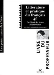 Couverture : Littérature et pratique du français, 4e