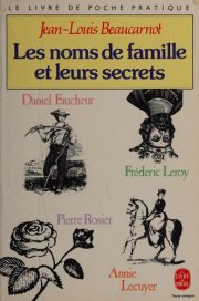 Couverture : Les noms de famille et leurs secrets