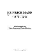 Couverture : Heinrich Mann (1871-1950)