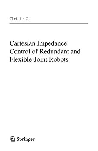 Couverture : Cartesian impedance control of redundant and flexible-joint robots