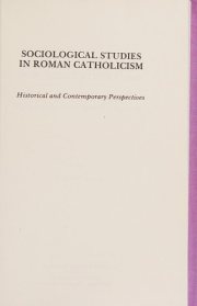 Couverture : Sociological studies in Roman Catholicism