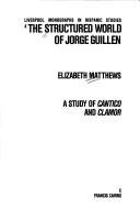 Couverture : The structured world of Jorge Guillen