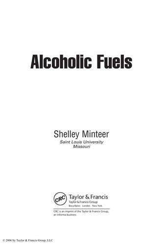 Couverture : Alcoholic fuels