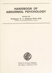 Couverture : Handbook of Abnormal Psychology