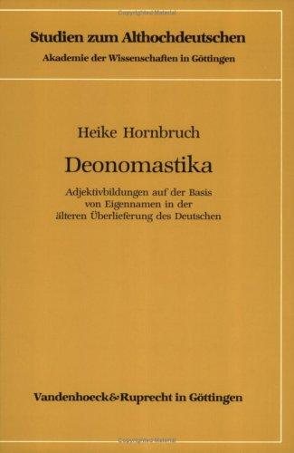 Couverture : Deonomastika