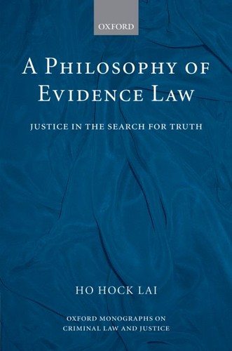 Couverture : A philosophy of evidence law : justice in the search for truth