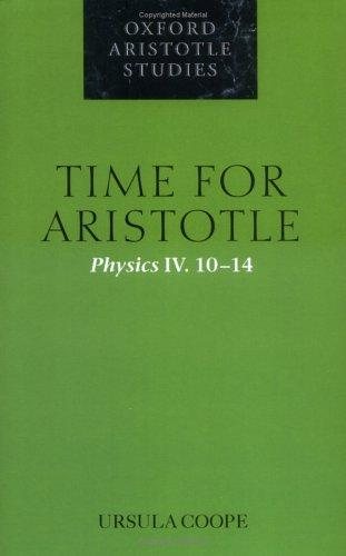 Couverture : TIME FOR ARISTOTLE: PHYSICS IV. 10-14.