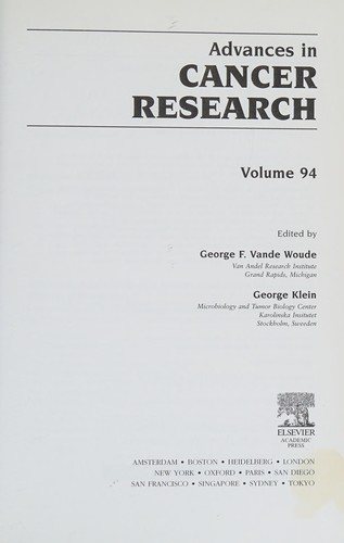 Couverture : Advances in cancer research.